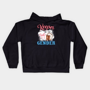 Gender Reveal Keeper Of The Gender Baby Announcet Kids Hoodie